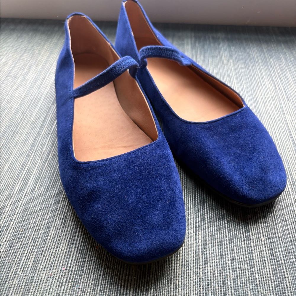 Blue Suede Women's Flats